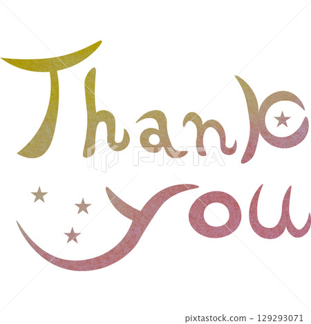 Beautiful watercolor pattern of thank you icon image illustration 129293071