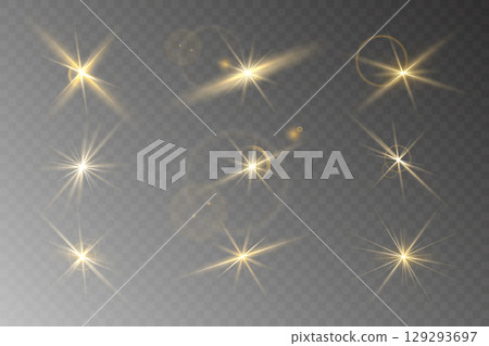 Yellow glowing light explodes 129293697