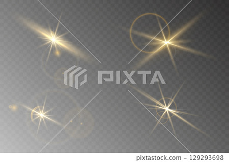 Yellow glowing light explodes 129293698