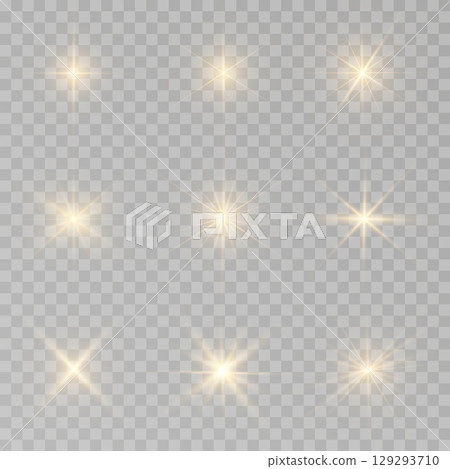 Yellow glowing light explodes 129293710