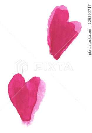 Two transparent watercolor hearts Two transparent watercolor hearts 129293717