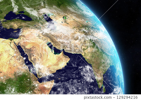 Planet Earth. Africa and Asia. 129294216