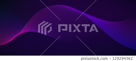 Soundwave abstract music background. Graphic sound wave or equalizer concept. 129294362