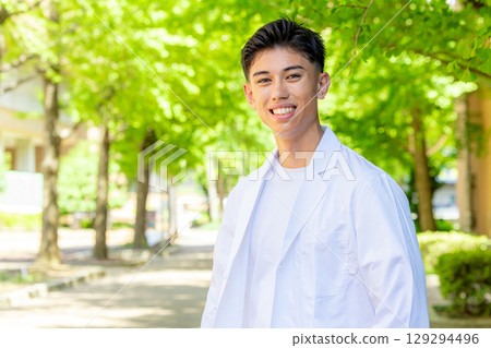 A white coat with a file 129294496