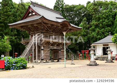 Hydrangeas in full bloom at Otowasan Kiyomizu-dera Temple 129294596