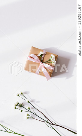 Cute Asian teenage girl in summer legging dress posing on isolated background 129295167