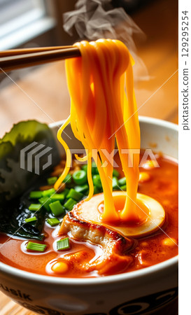 Pan-Asian soups, a combination of bright aromas, rich broths and a harmony of flavors that reflects the culture of Asia 129295254