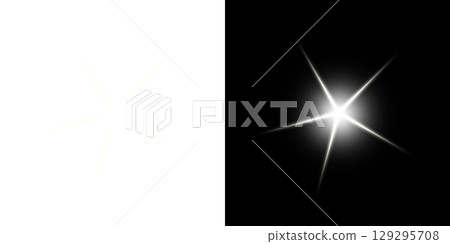 White starlight effect with left half transparent and right half black background White starlight effect with left half transparent and right half black background 129295708