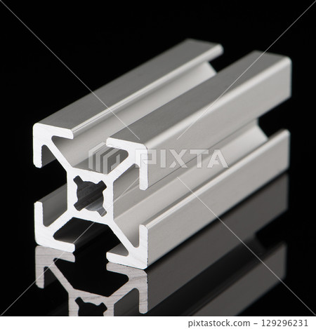 Aluminium profile sample 129296231