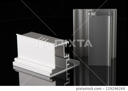 Aluminium profile sample 129296268