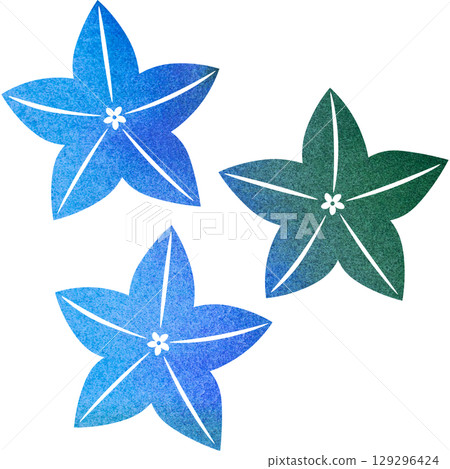 Beautiful watercolor bellflower flower icon image illustration 129296424