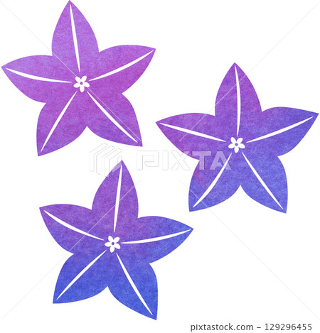 美麗的水彩風鈴草花圖示圖像插圖 129296455