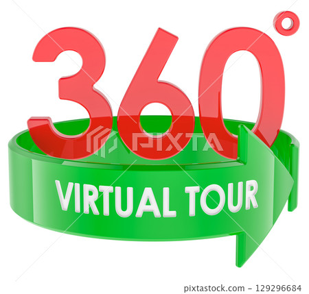 360 virtual tour concept. 3D rendering 129296684