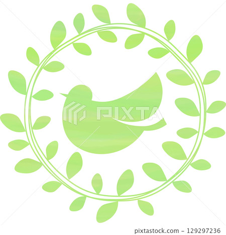 美麗的水彩畫橄欖和鳥圖示圖像插圖 美麗的水彩畫橄欖和鳥圖示圖像插圖 129297236