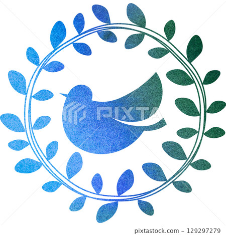 美麗的水彩畫橄欖和鳥圖示圖像插圖 美麗的水彩畫橄欖和鳥圖示圖像插圖 129297279