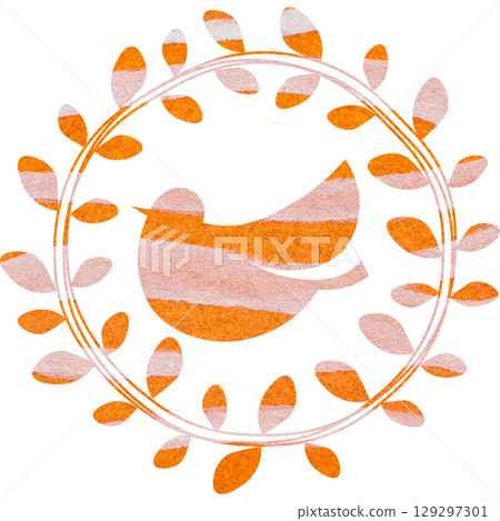 美麗的水彩畫橄欖和鳥圖示圖像插圖 美麗的水彩畫橄欖和鳥圖示圖像插圖 129297301