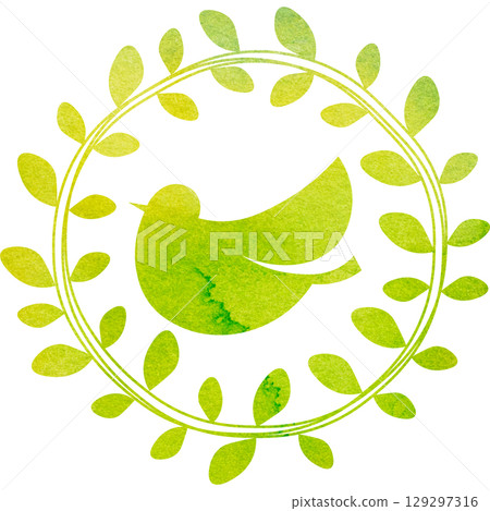 Beautiful watercolor olive and bird icon image illustration Beautiful watercolor olive and bird icon image illustration 129297316