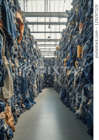 aerial view collection jeans warehouse colors 129297329