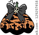 halloween, pumpkin, vector 129297458