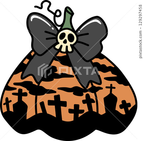 halloween, pumpkin, vector 129297458