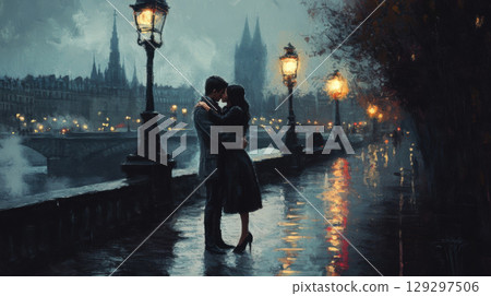 paris couple moment city street style 129297506