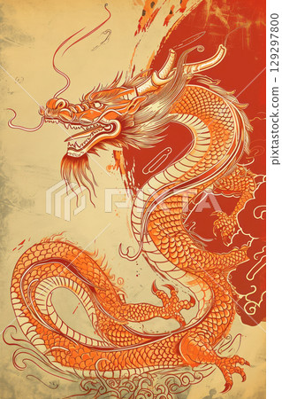 RV truck in camping site with landscape of American Wild West with desert sandstones. 129297800