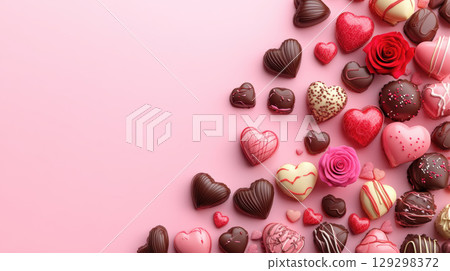view chocolates background chocolats shape size 129298372