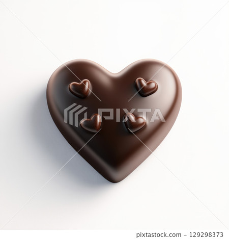 view chocolate bar heart motifs surface 129298373
