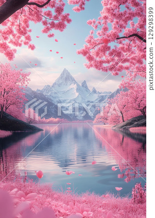 cherry blossom digital artwork pink general 129298399