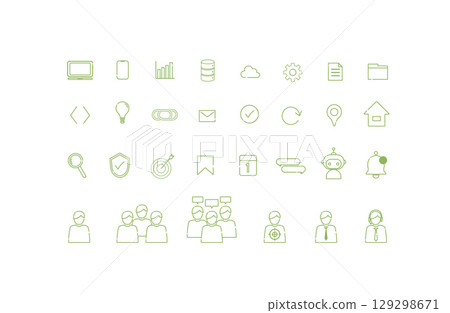 Business icon set 129298671