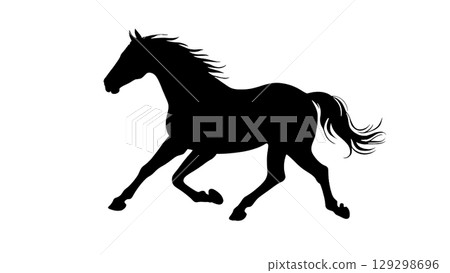 馬剪影 馬剪影 129298696
