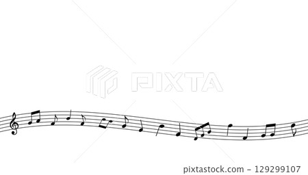 黑白音樂背景素材、樂譜與流動音符設計 黑白音樂背景素材、樂譜與流動音符設計 129299107