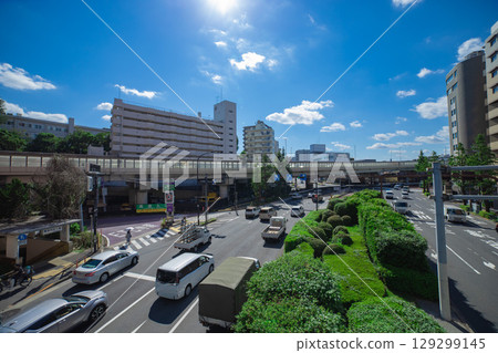 首都高速5號線池袋線高架橋下的交通【城市形象】 129299145
