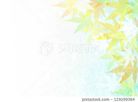 蓬鬆的日本紙上的秋葉 蓬鬆的日本紙上的秋葉 129299364