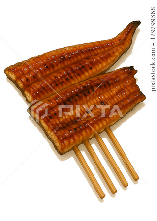 烤鰻魚的插圖 129299368