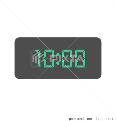 數位時鐘插圖 129299705