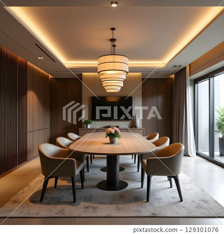 Stylish meeting room/lounge 129301076