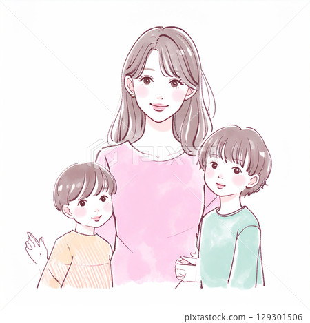Parent-child illustration 129301506