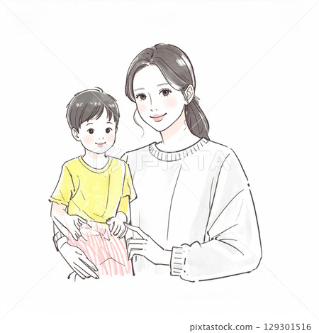 親子插圖 129301516