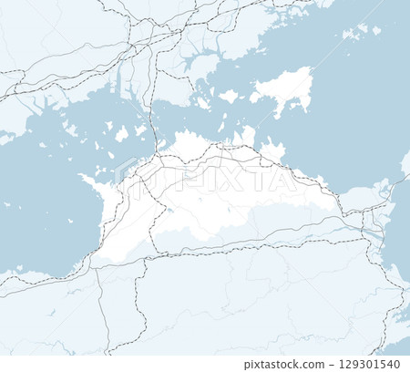A simple road map of Kagawa Prefecture in Japan and its neighboring prefectures A simple road map of Kagawa Prefecture in Japan and its neighboring prefectures 129301540