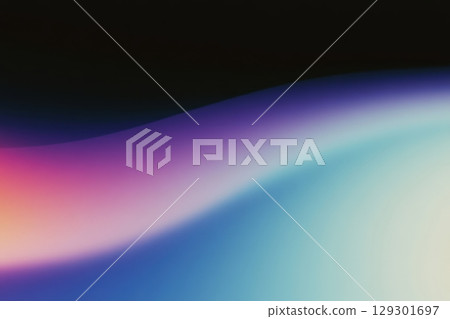 Colorful abstract swirl blends smooth gradients on dark background 129301697