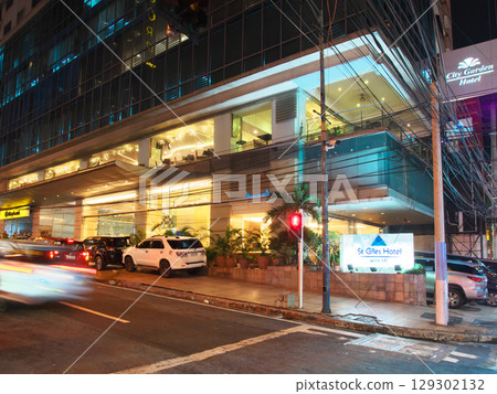 The dynamic Philippines - Evening view of bustling Manila (Makati) Cityscape (June 2025) 129302132
