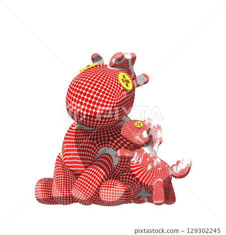 Horse Plush Cute and Funny Toy. Vector Illustration. Horse Plush Cute and Funny Toy. Vector Illustration. 129302245