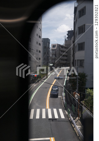 Tokyo street seen from train window Tokyo street seen from train window 129302821
