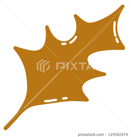 cute brown leaf 129302870