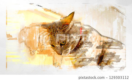 sketch style cat cat cat kijitora gray female female female cat female cat healthy pretty healing 129303112