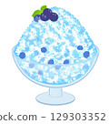 Shaved ice with fruit toppings 129303352