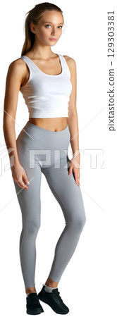 A slim white woman who doesn't need to lose any more weight 129303381