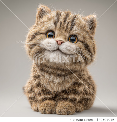 [設計素材] 易於裁切的可愛貓咪背景 129304046