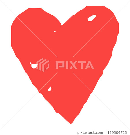 Red crayon sketch heart shape, scribble love symbol chalk or pencil texture, vector kids hand drawing figure Red crayon sketch heart shape, scribble love symbol chalk or pencil texture, vector kids hand drawing figure 129304723